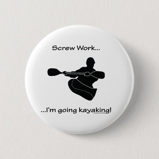 Het Gaan Kayaking van het Werk van de schroef… Ronde Button 5,7 Cm (Voorkant)