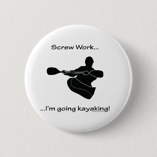 Het Gaan Kayaking van het Werk van de schroef… Ronde Button 5,7 Cm