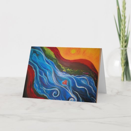 het gaan met de stroom kaart (Voorkant)