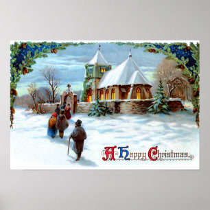 Het gaan naar de Altijdgroene Kerstboom van de Poster