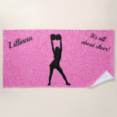 Het gaat allemaal om Cheer. Glitter Beach Towel Strandlaken (Voorkant)