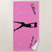 Het gaat allemaal om Cheer. Glitter Beach Towel Strandlaken (Voorkant)