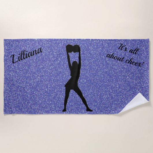 Het gaat allemaal om Cheer. Glitter Beach Towel Strandlaken (Voorkant)