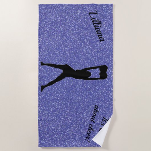 Het gaat allemaal om Cheer. Glitter Beach Towel Strandlaken (Voorkant)