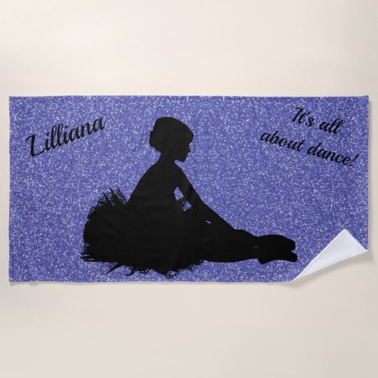 Het gaat allemaal om Dance. Glitter Beach Towel Strandlaken (Voorkant)