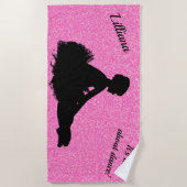 Het gaat allemaal om Dance. Glitter Beach Towel Strandlaken (Voorkant)