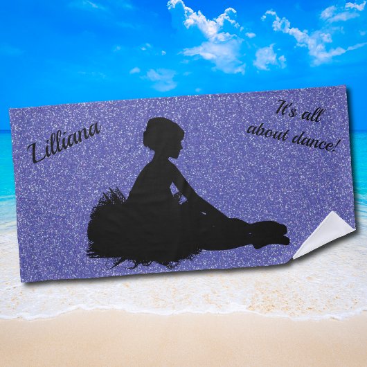 Het gaat allemaal om Dance. Glitter Beach Towel Strandlaken