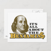 Het gaat allemaal om de Benjamins Briefkaart (Voorkant / Achterkant)