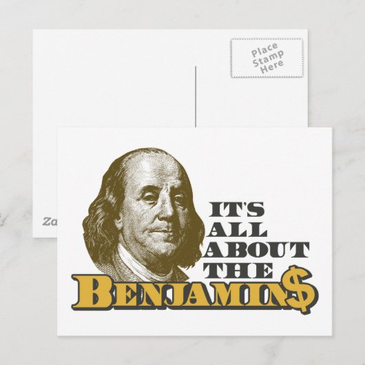 Het gaat allemaal om de Benjamins Briefkaart (Voorkant / Achterkant)