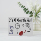 Het gaat allemaal om de Haar. Briefkaart (Staand voorkant)