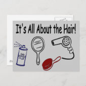 Het gaat allemaal om de Haar. Briefkaart (Voorkant / Achterkant)