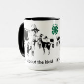 Het gaat allemaal om de kinderen! Geitten met kind Mok (Voorkant links)