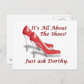 Het gaat allemaal om de schoenen briefkaart (Voorkant / Achterkant)
