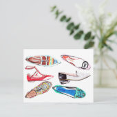Het gaat allemaal om de schoenen! briefkaart (Staand voorkant)