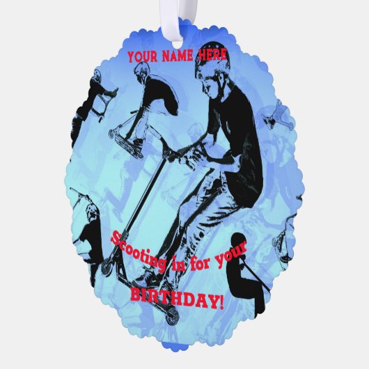 Het gaat allemaal om de scooter - scooter rijder O Ornament Kaart (Links)