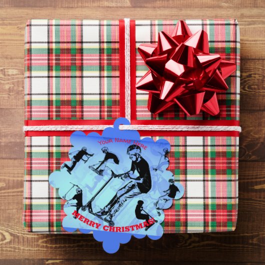 Het gaat allemaal om de scooter - scooter rijder ornament kaart (Insitu (Geschenk))