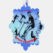 Het gaat allemaal om de scooter - scooter rijder ornament kaart (Links)