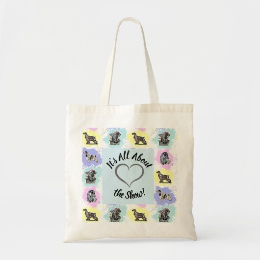 Het gaat allemaal om het Show! Engelse Cocker Span Tote Bag (Voorkant)