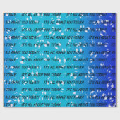 Het gaat allemaal om jou tekst en bubbels cadeaupapier (Vlak)