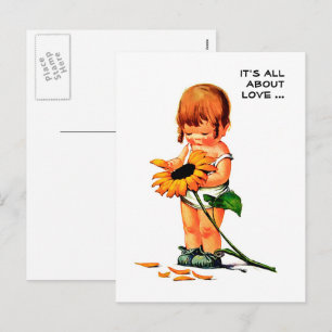 Het gaat allemaal om liefde.  Art Valentijnsdag Feestdagenkaart