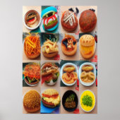 Het gaat allemaal om voedsel | AI Art Poster (Voorkant)