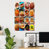 Het gaat allemaal om voedsel | AI Art Poster (Thuiskantoor)