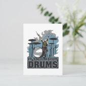 Het gaat allemaal over Drums Briefkaart (Staand voorkant)