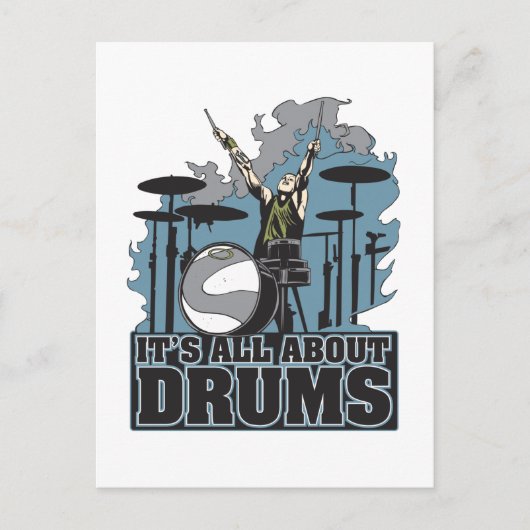 Het gaat allemaal over Drums Briefkaart (Voorkant)