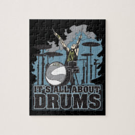 Het gaat allemaal over Drums Jigzaag Puzzle Legpuzzel