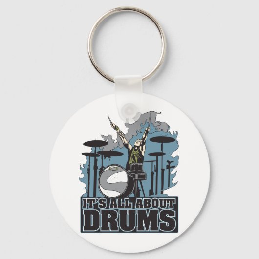 Het gaat allemaal over Drums Sleutelhanger (Voorkant)