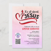 HET GAAT ALLEMAAL OVER JESUS Logo QR Code Kerk PAS Kaart (Voorkant)