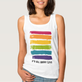 Het gaat allemaal over liefdesregenboog T-Shirt