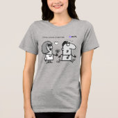 Het gaat fout: Grappig Cartoon ontwerp Tri-Blend Shirt (Voorkant)