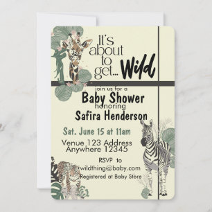 Het Gaat Gek Worden, Safari Baby Shower Kaart