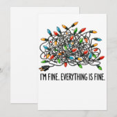 Het gaat goed, alles is goed kerstverlichting feestdagenkaart (Voorkant / Achterkant)