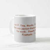 Het gaat goed, bedankt. koffiemok (Voorkant links)