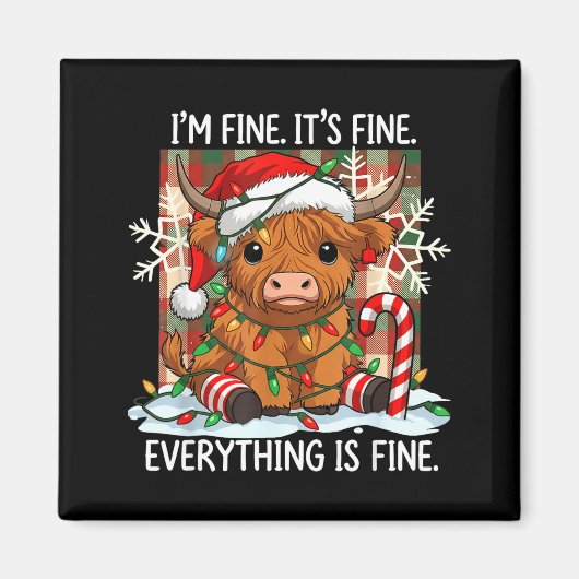 Het gaat goed Het is goed Alles is goed Kerstmis H Magneet (Voorkant)