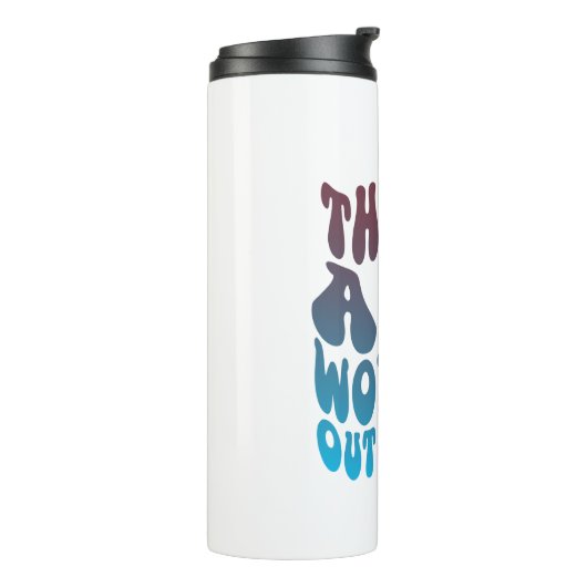 "Het gaat goed met me" Waterfles Thermosbeker (Gedraaid links)