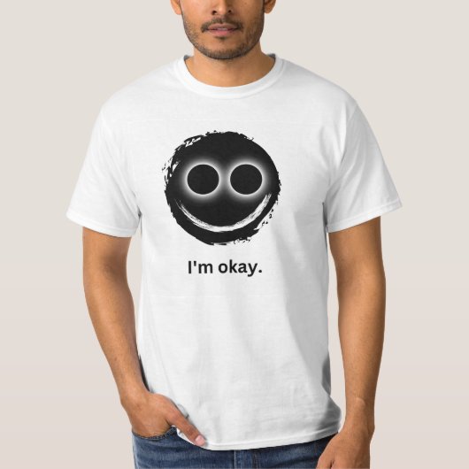 "Het gaat goed met me." Wit T-shirt (Voorkant)