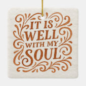 Het gaat goed met mijn zielstypografie keramisch ornament (Achterkant)