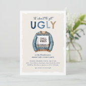 Het gaat lelijk worden! Modern kerstfeest Kaart (Staand voorkant)