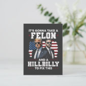 Het gaat misdadiger en hillbilly Trump Vance nemen Briefkaart (Staand voorkant)
