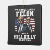 Het gaat misdadiger en hillbilly Trump Vance nemen Keramisch Ornament (Links)