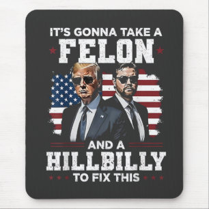 Het gaat misdadiger en hillbilly Trump Vance nemen Muismat