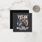 Het gaat misdadiger en hillbilly Trump Vance nemen Notitiekaartje (Voorkant / Achterkant in situ)