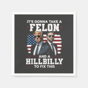 Het gaat misdadiger en hillbilly Trump Vance nemen Servet