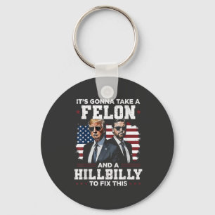 Het gaat misdadiger en hillbilly Trump Vance nemen Sleutelhanger