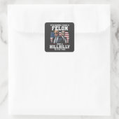Het gaat misdadiger en hillbilly Trump Vance nemen Vierkante Sticker (Tas)
