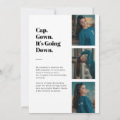 "Het gaat naar beneden" Modern Photo Collage Afstu Aankondiging (Achterkant)