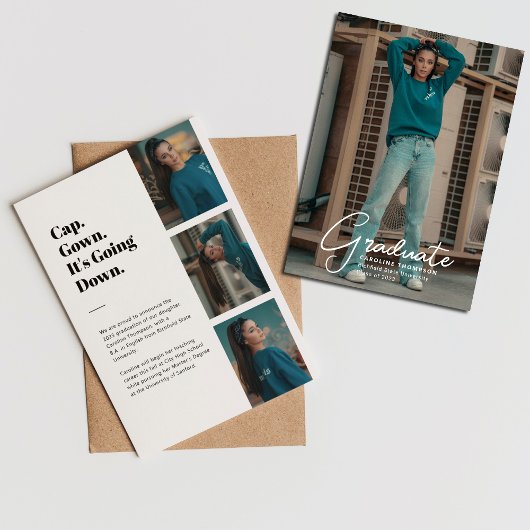 "Het gaat naar beneden" Modern Photo Collage Afstu Aankondiging